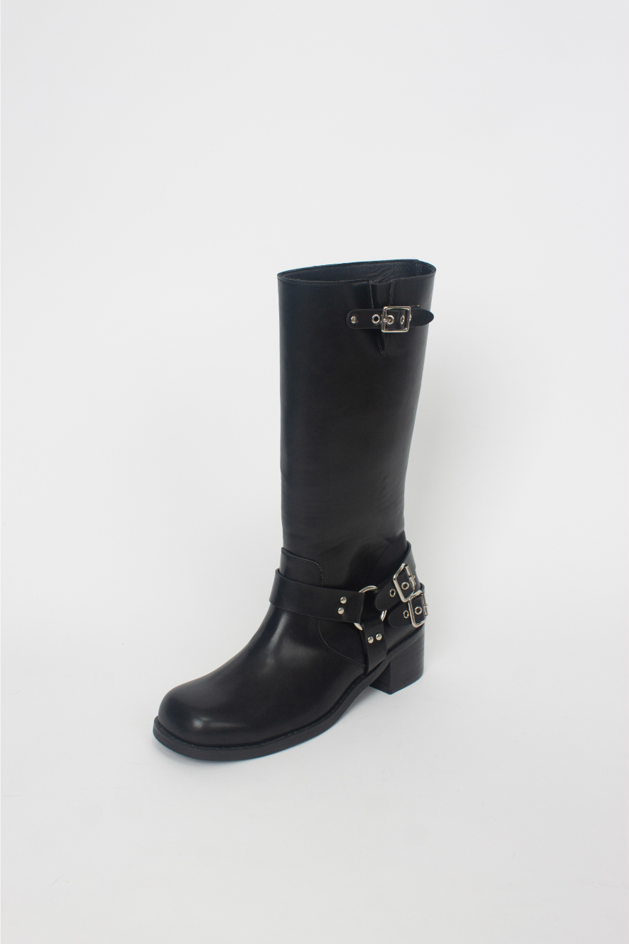 Strap Middle Boots (2 color)