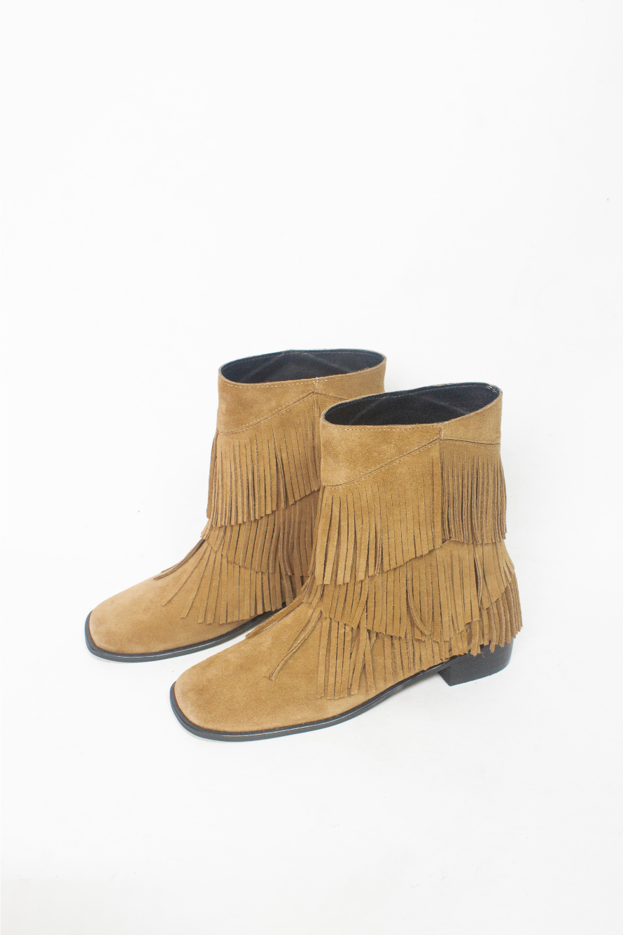 Fringe Short Boots (2 color)
