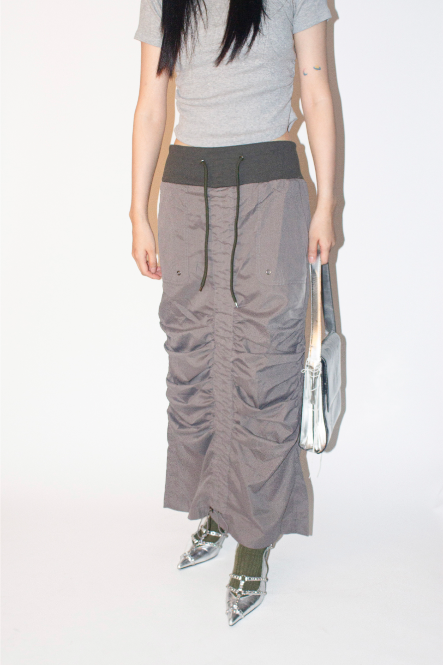 shirring banding skirt (2 color)