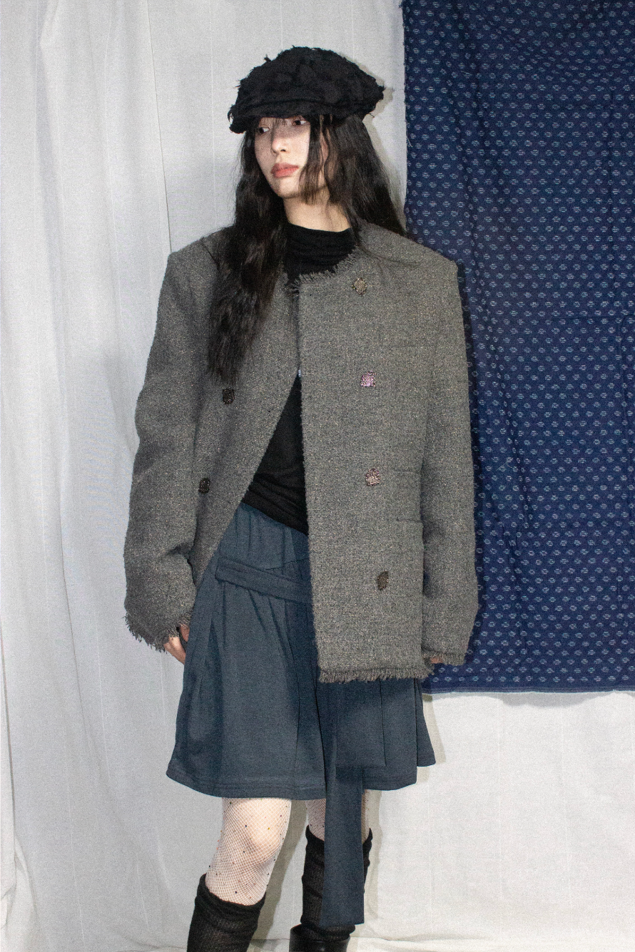 ✦two button tweed jacket (2 color)